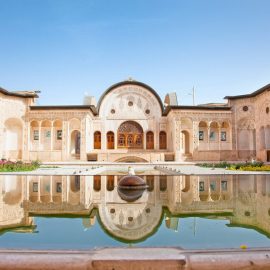 Magnificent Khan-e Tabatabei historic house in Kashan , Iran